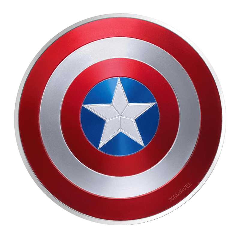 1 oz Silver Captain America Shield Coin (2021)